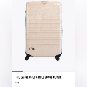 Beis Large Check-in Luggage Cover- Clear